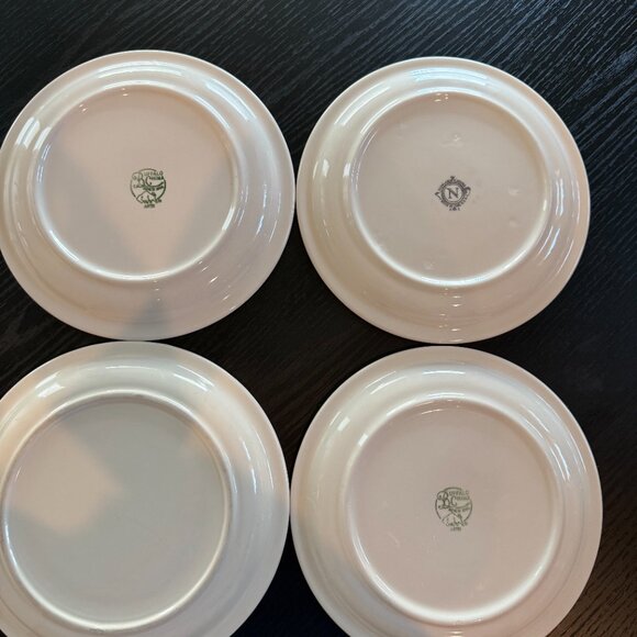 WEST ELM Modern Dinner Plate Set – Black & White Mix Patterned Plates (Set of 4) - Picture 4 of 6